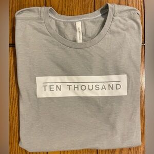 EUC Ten Thousand Durable Logo Tee, grey, size medium, short sleeve
